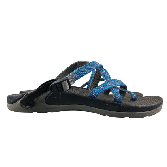 Chaco Women's Size 8 Blue Z Cloud Toe Loop Strappy Slip On Water Hiking Sandals - Picture 1 of 15
